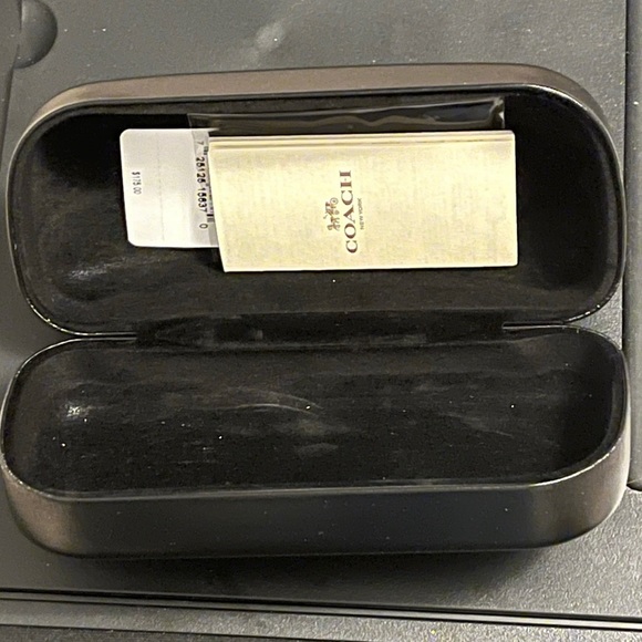 COACH Signature Chain Oval Sunglasses -Silver/Grey Pink Mirror ❤️FINAL PRICE!❤️ - Picture 7 of 7